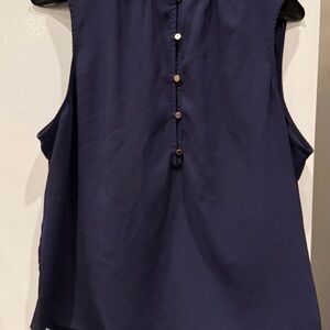 Apt. 9 Dark Blue Sleeveless Blouse